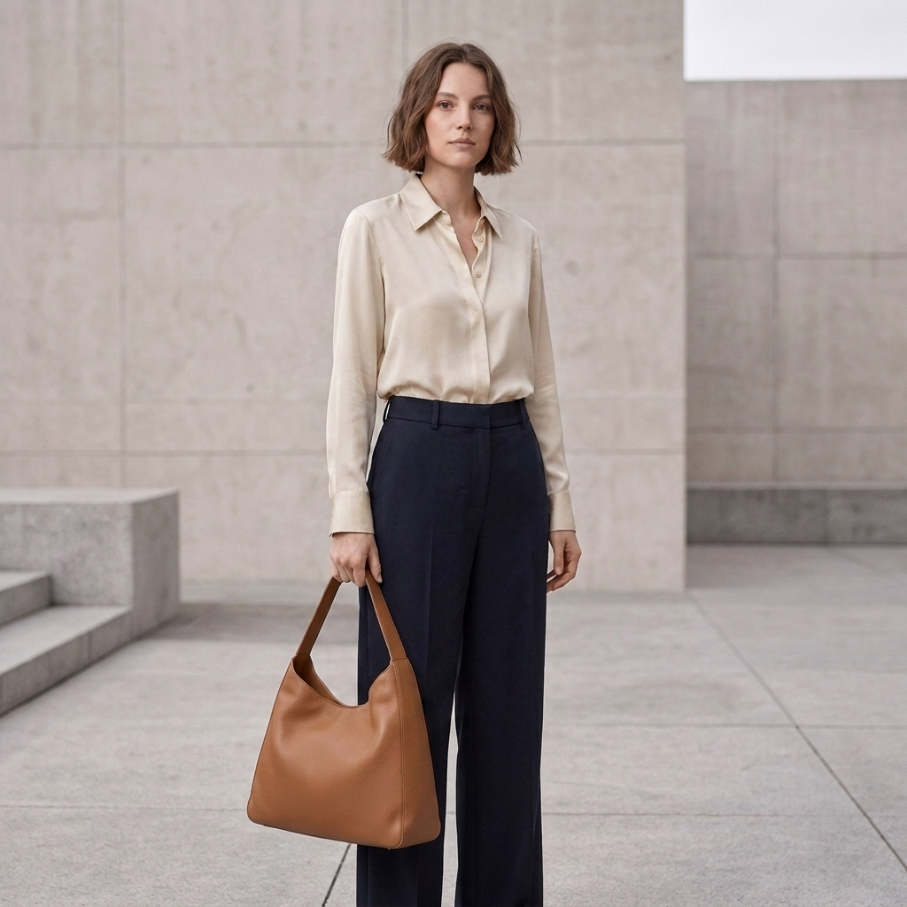 Model carrying The Overtime Lite over the shoulder -Saddle