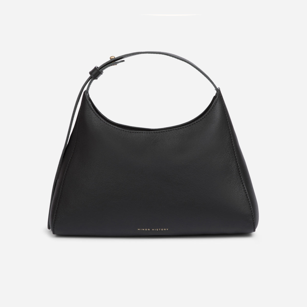 Black Overtime Tote Bag in premium full-grain leather with structured design - Black