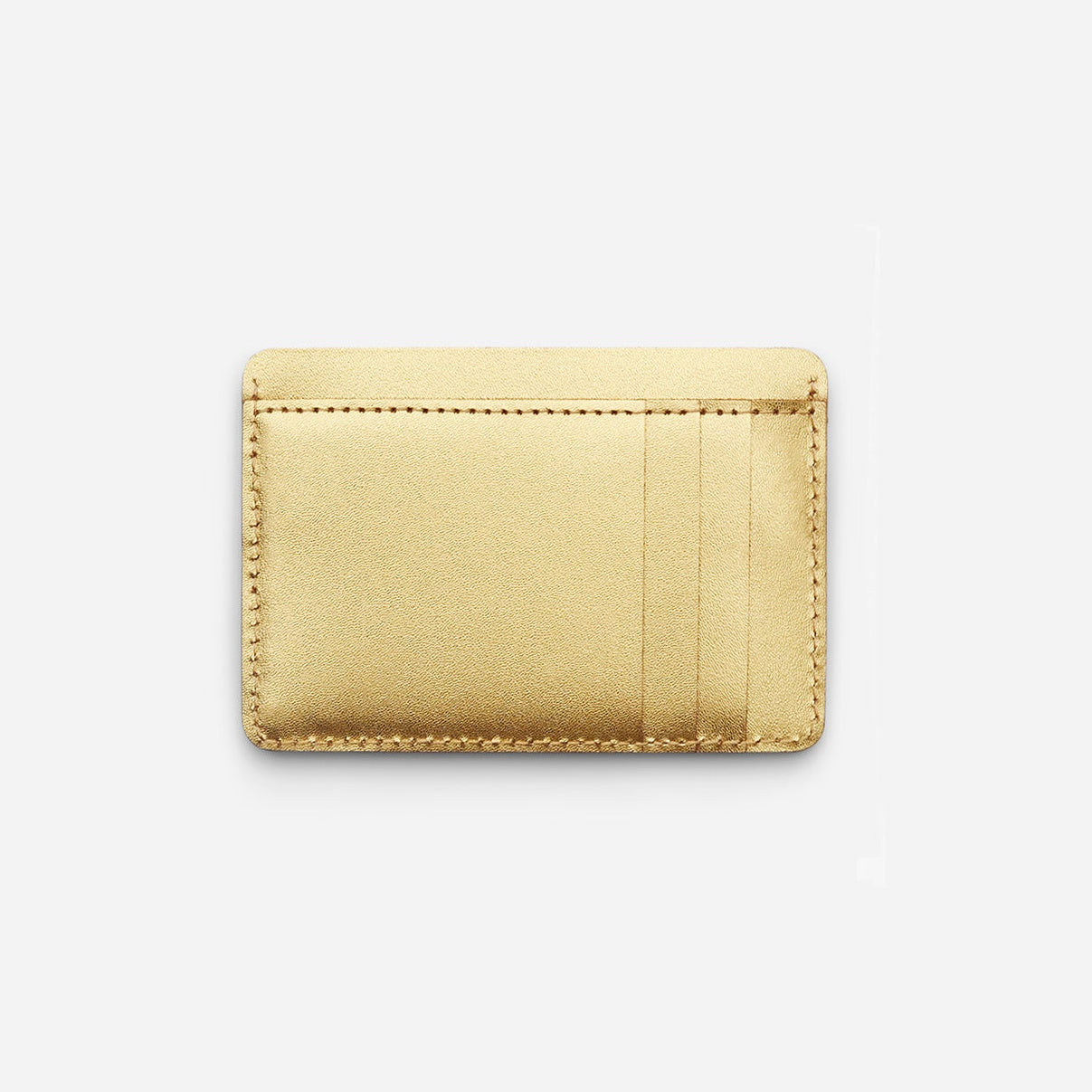 Back view of Midtown Golden leather wallet - Golden