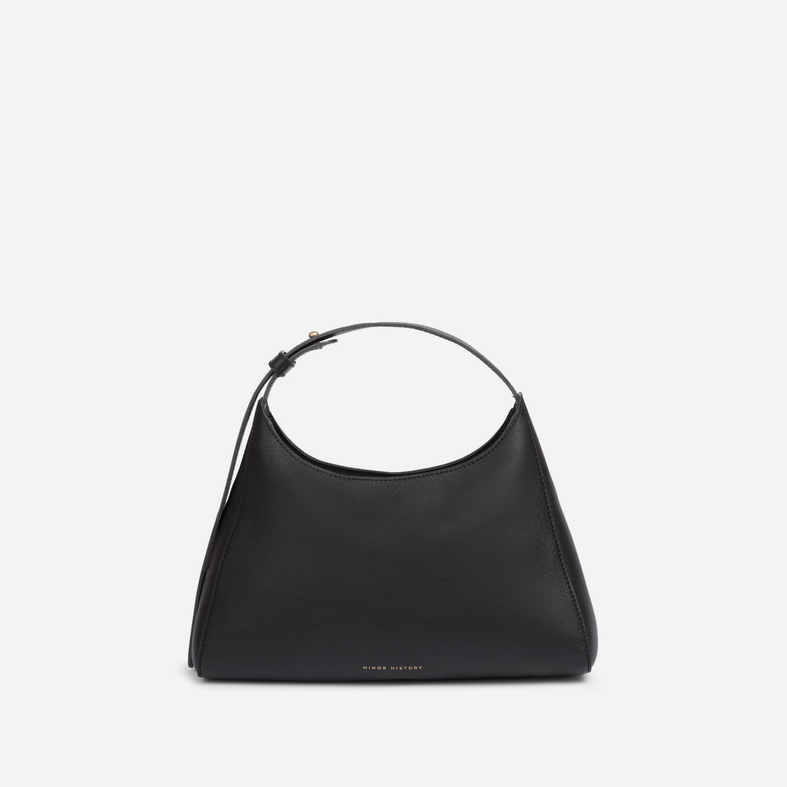 Black Overtime Tote Bag in premium full-grain leather with structured design - Black