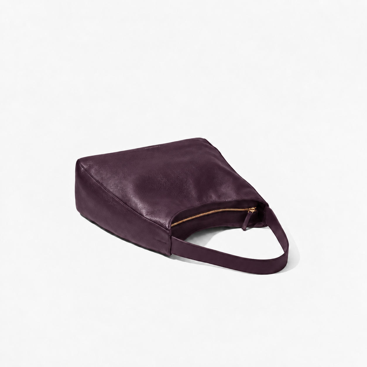 The Overtime Tote front view in full-grain leather -Black