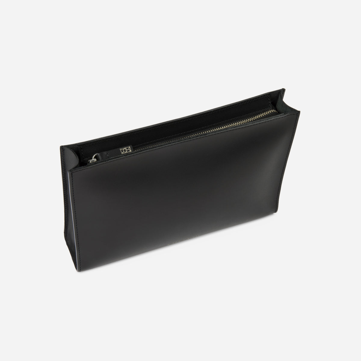 Close-up studio shot of Minor History leather accessory - Black