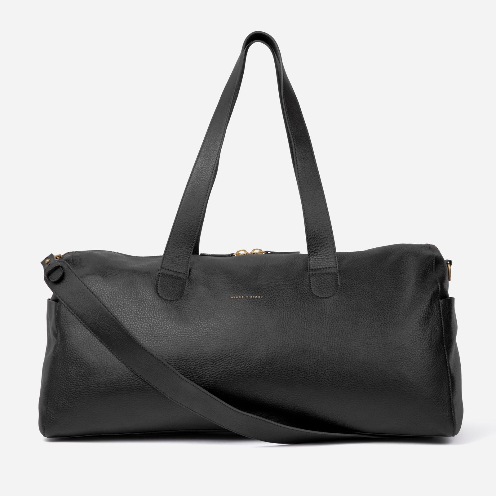 Saddle brown Getaway Duffle Bag by Minor History - Black