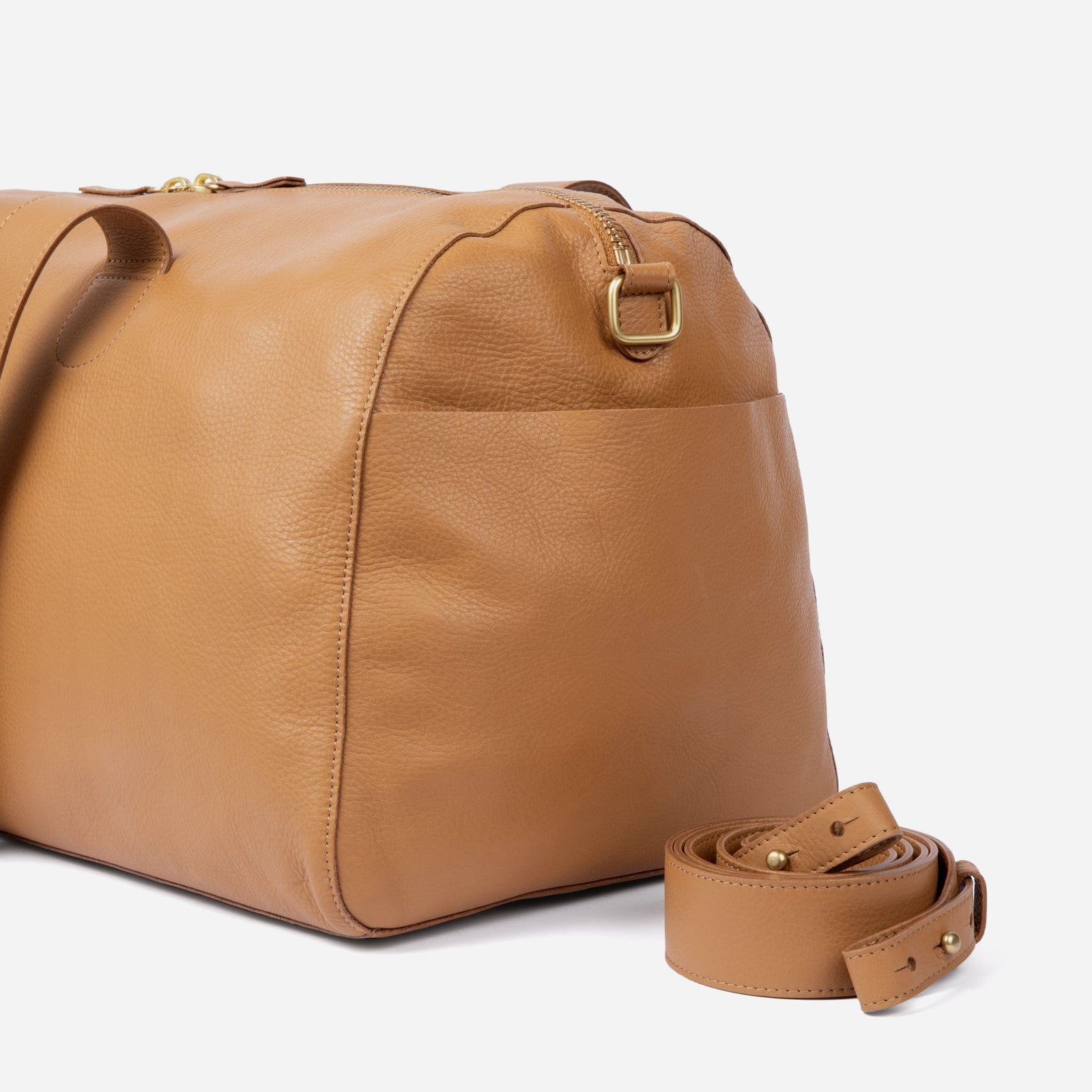 Minor History fashion photoshoot with leather bag - Saddle
