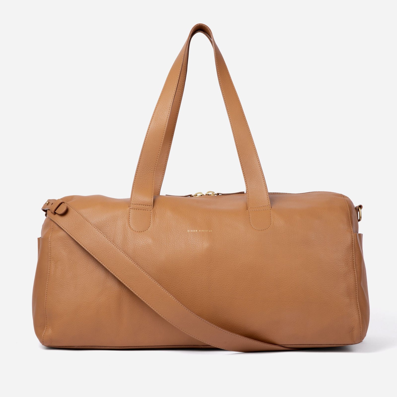 Saddle brown Getaway Duffle Bag by Minor History - Black